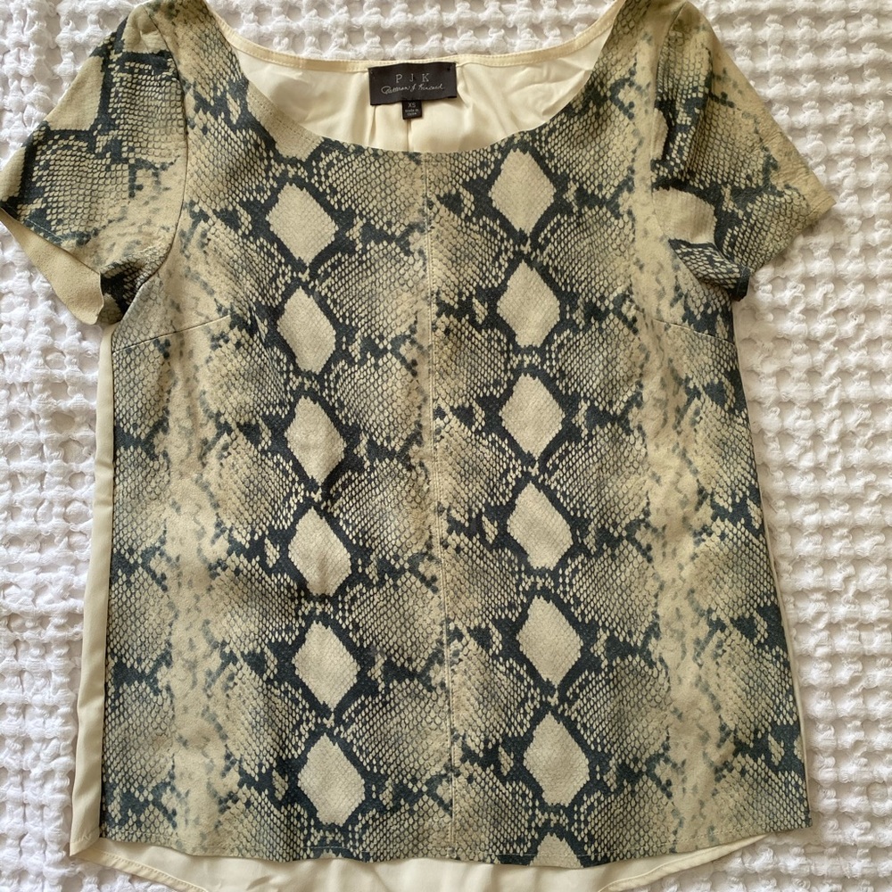 Patterson J Kincaid Suede Python Top
